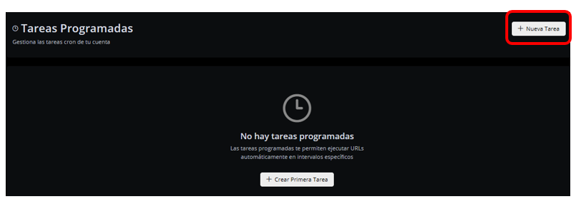 Nueva tarea programada