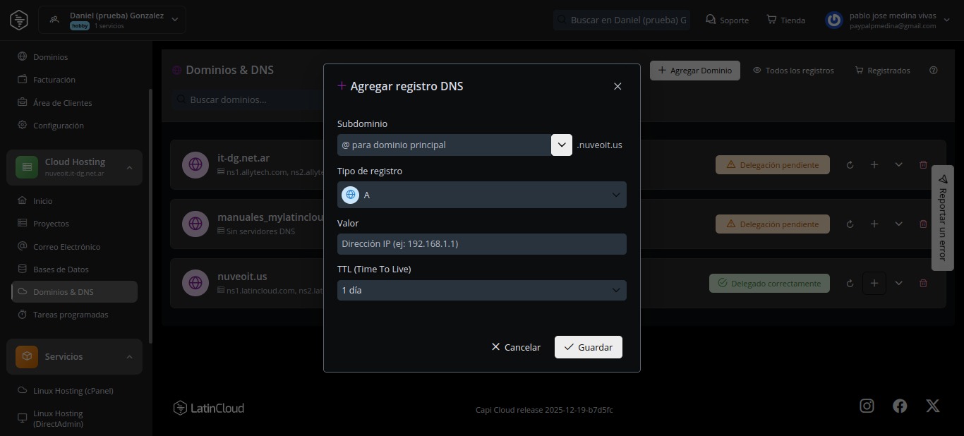 Configuración TXT