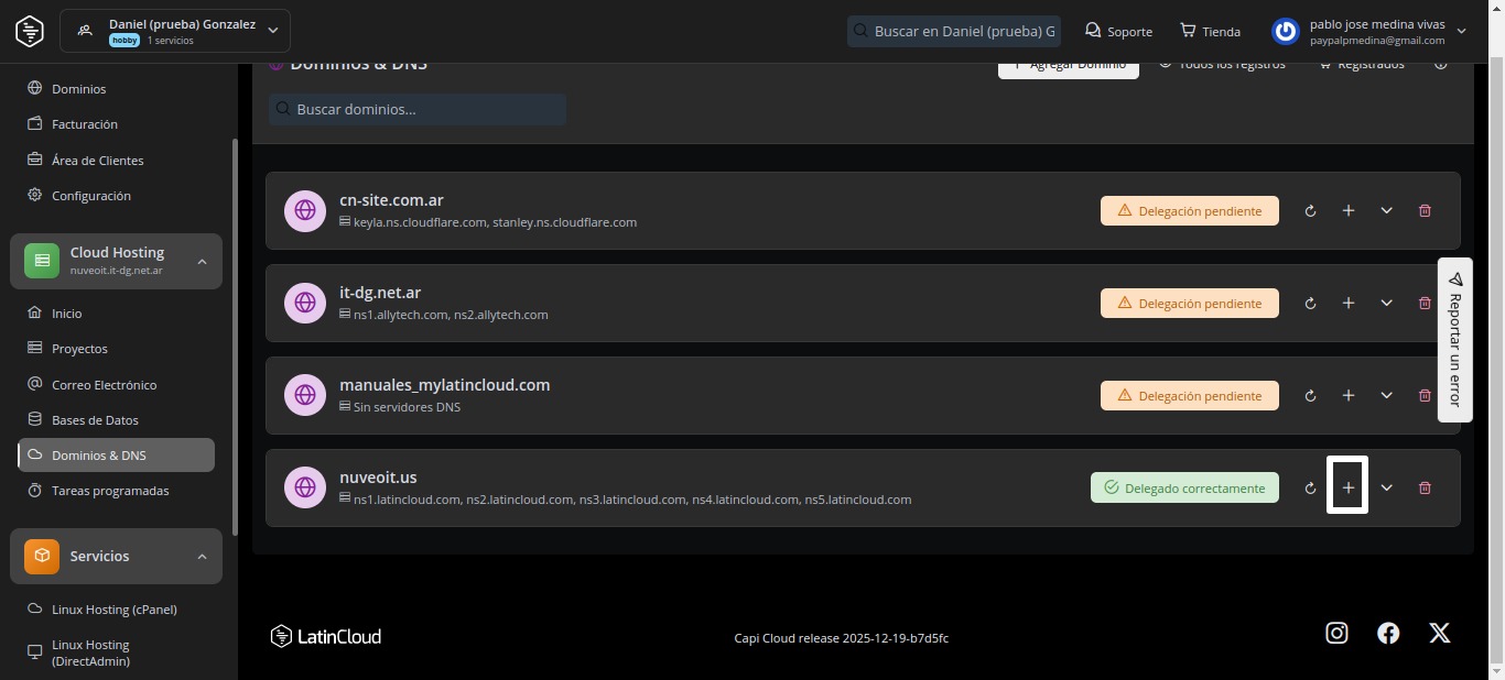 Agregar registro DNS